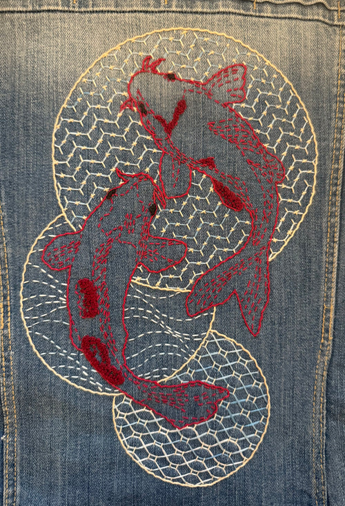The Koi Story - Sashiko Embroidery Pattern PDF